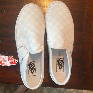 Vans Asher Checkerboard White/White size 9  VN000VOSW51